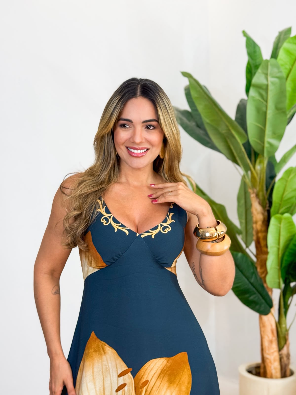 Vestido folhagem