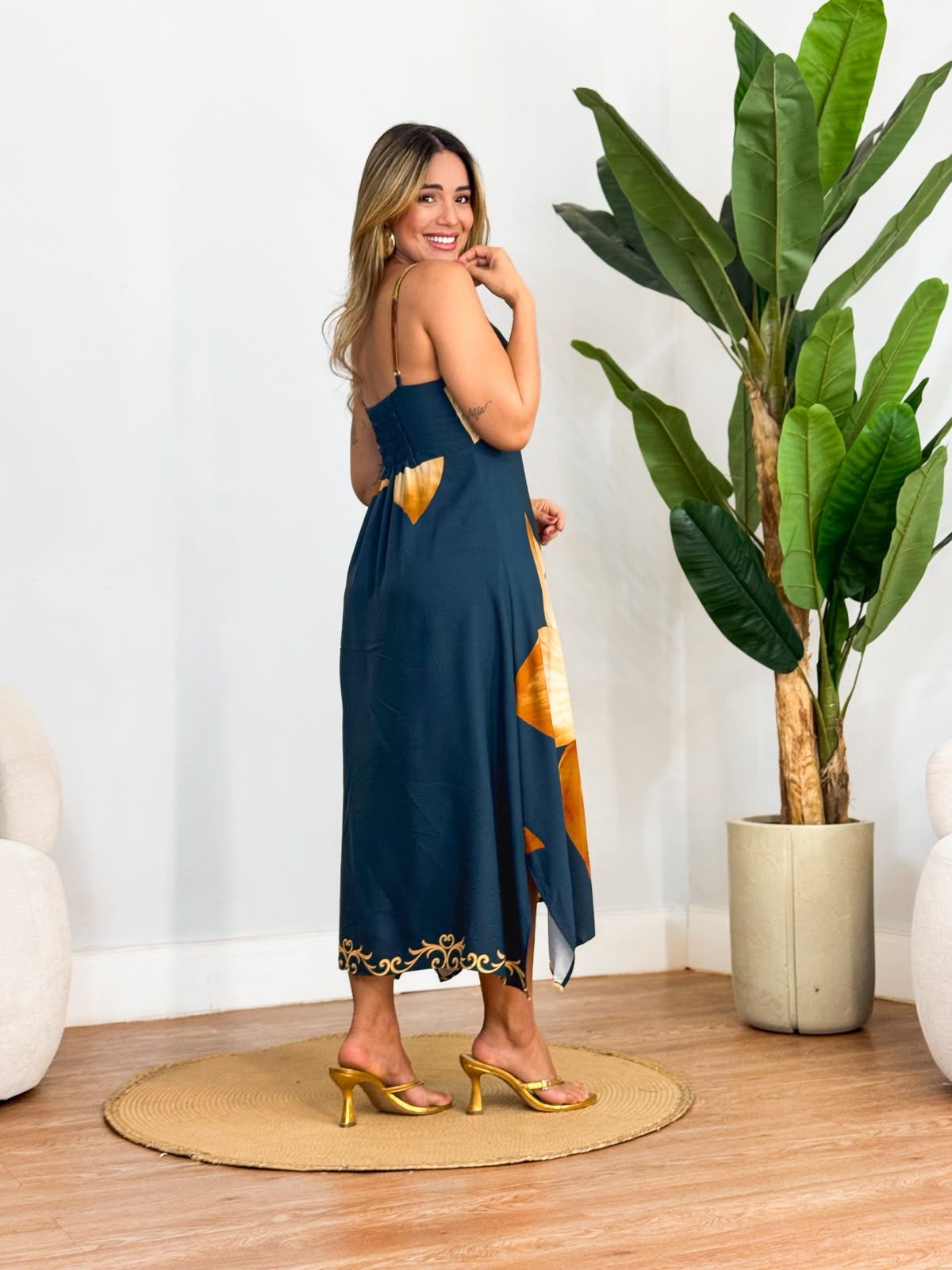 Vestido folhagem