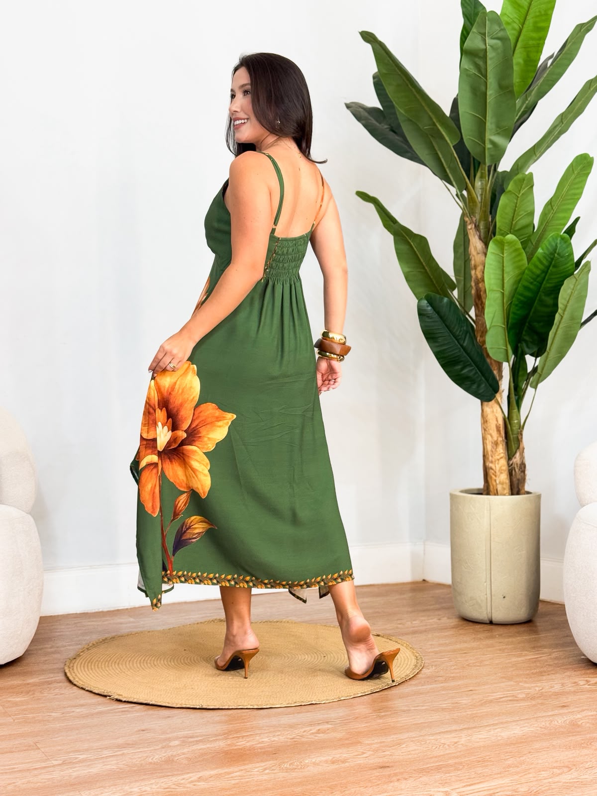 Vestido folhagem