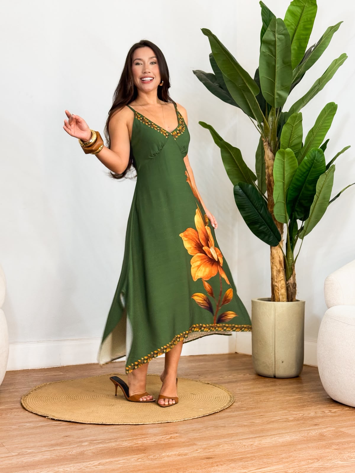 Vestido folhagem