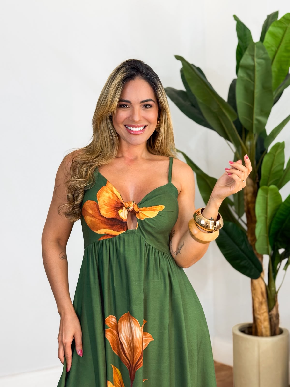 Vestido max flor
