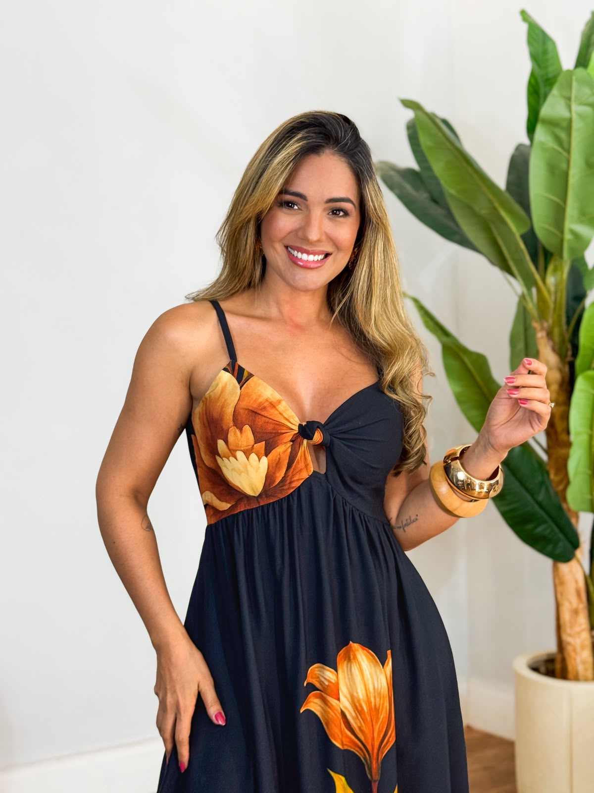 Vestido max flor
