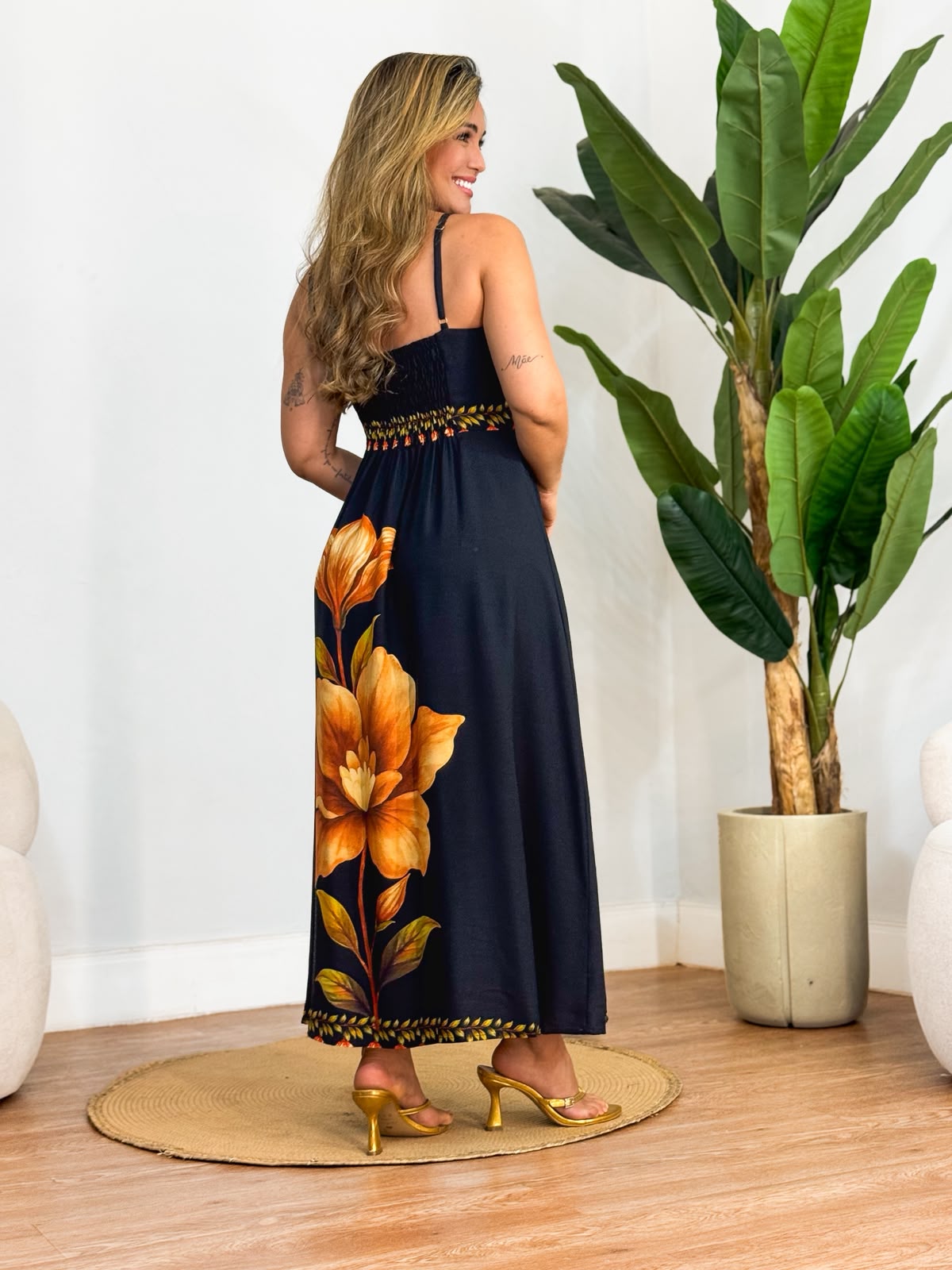 Vestido max flor